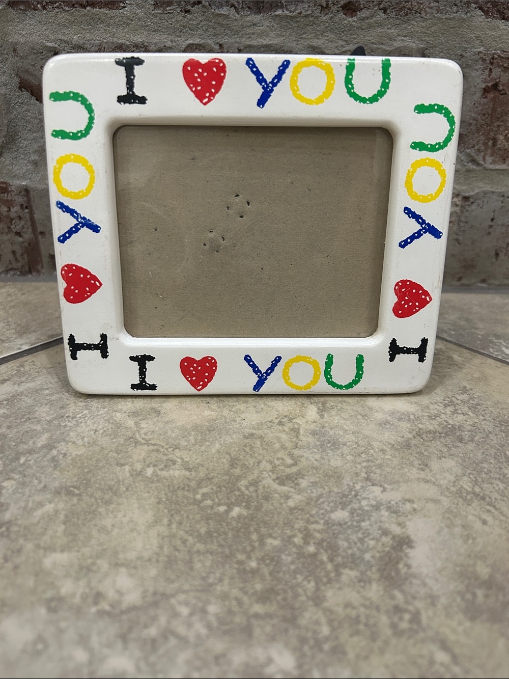 I ♥ YOU Colorful Ceramic Photo Frame